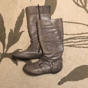 Born Cecelia Leather Mid-calf Moto Boots